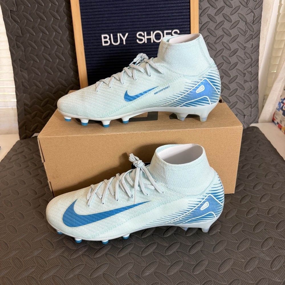 Nike Mercurial Superfly 10 Elite AG PRO Size 11 Blue Glacier Cleats HF7876-400